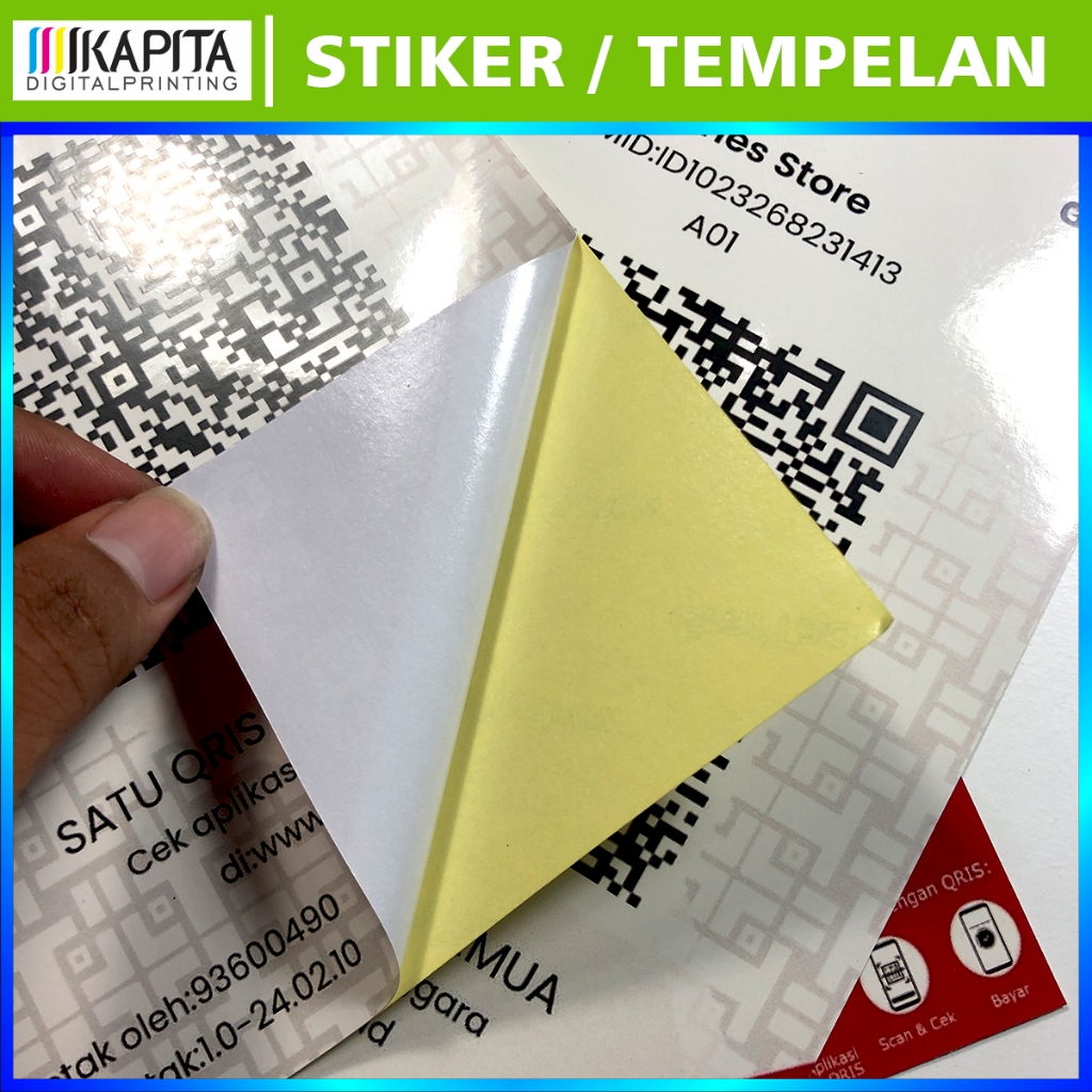 Jual Cetak Tempelan/Sticker Qris ukuran A4 | Cetak QRIS Bisa Satuan ...