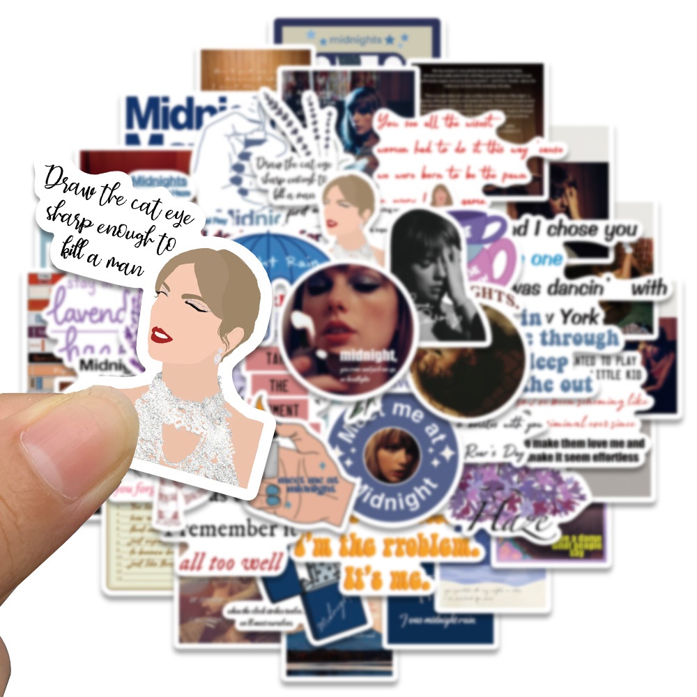Jual COD 50PCS lucu Famous singer Stiker Taylor Swift Anti Air Stikers ...