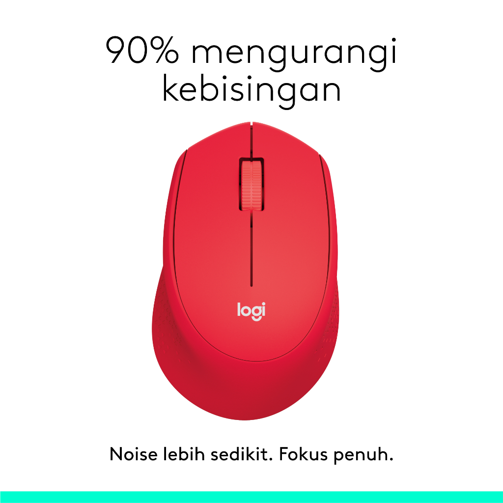 Logitech M331 Mouse Wireless Silent Click - Red (4)
