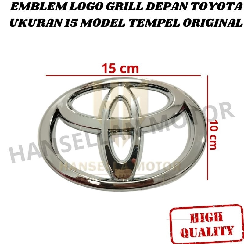 Jual Emblem Logo Grill Depan Toyota Ukuran 15 Model Tempel Original