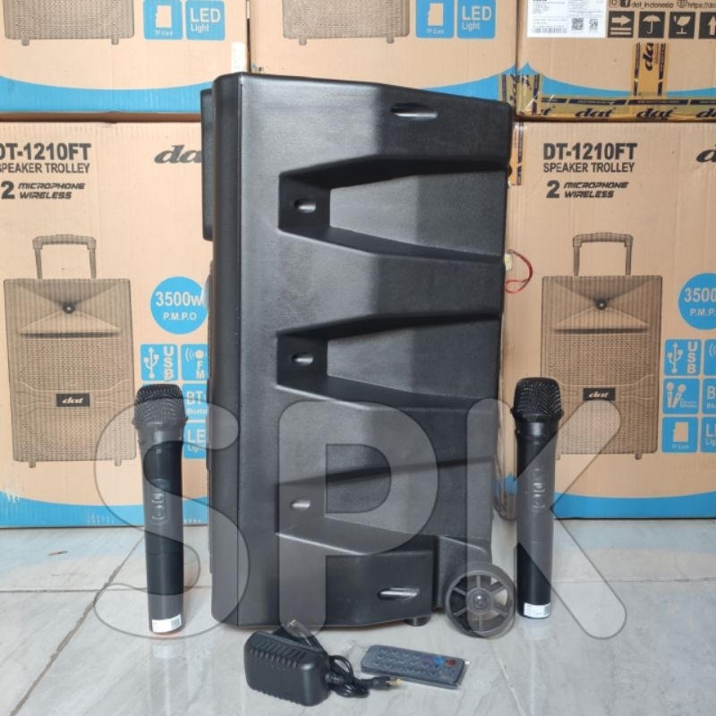 Jual Speaker Portable DAT DT 1210FT 12 inch 2 Mic Wireless | Shopee ...