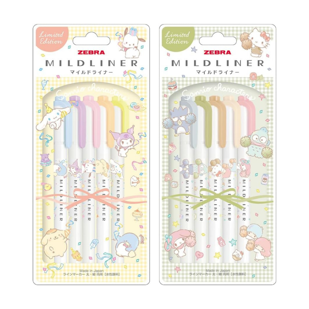 Jual Zebra Mildliner Sanrio Characters Gentle Natural Colors Double ...