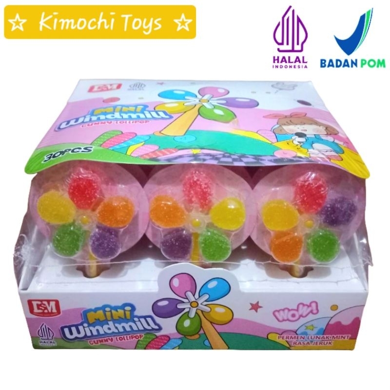 Jual Permen DSM Lollipop Mini Windmill 1 Pack Isi 30 Soft Gummy Candy ...