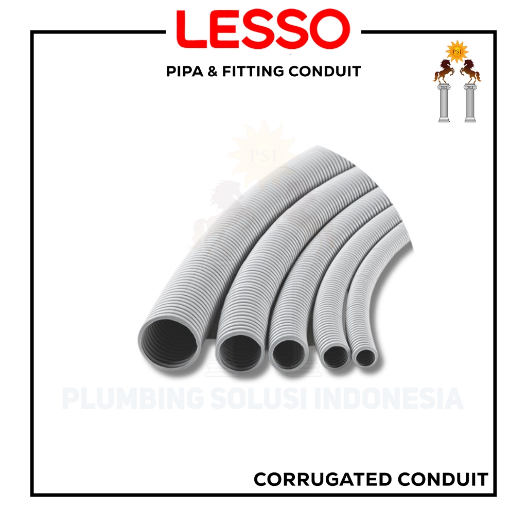 Jual Lesso Corrugated Conduit Selang Flexible Pelindung Kabel Listrik