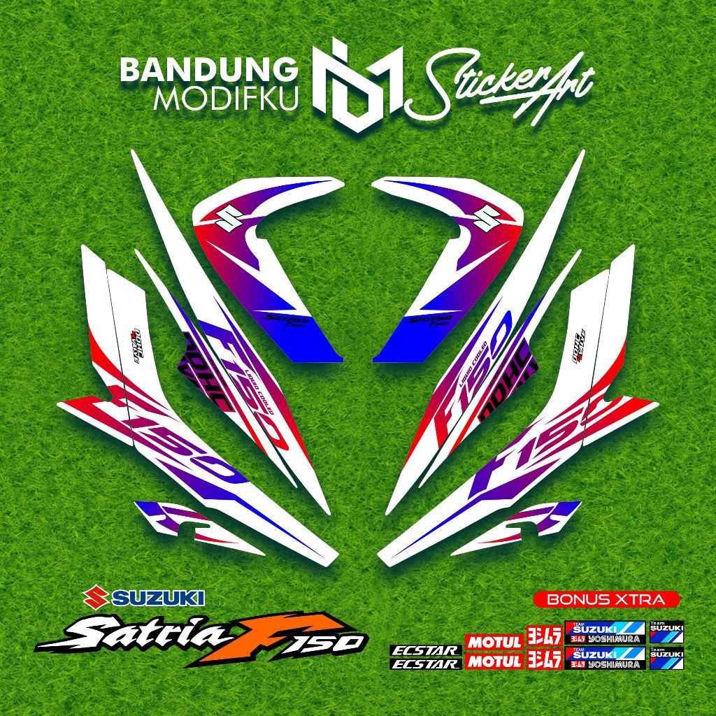 Jual SATRIA F150 STRIPING MOTIF 10 / BANDUNG MODIFKU / ECSTAR / SATRIA ...