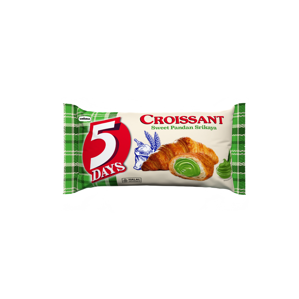 Jual 5 Days Croissant Pandan Srikaya - Roti Croisant Isi Pandan Srikaya ...