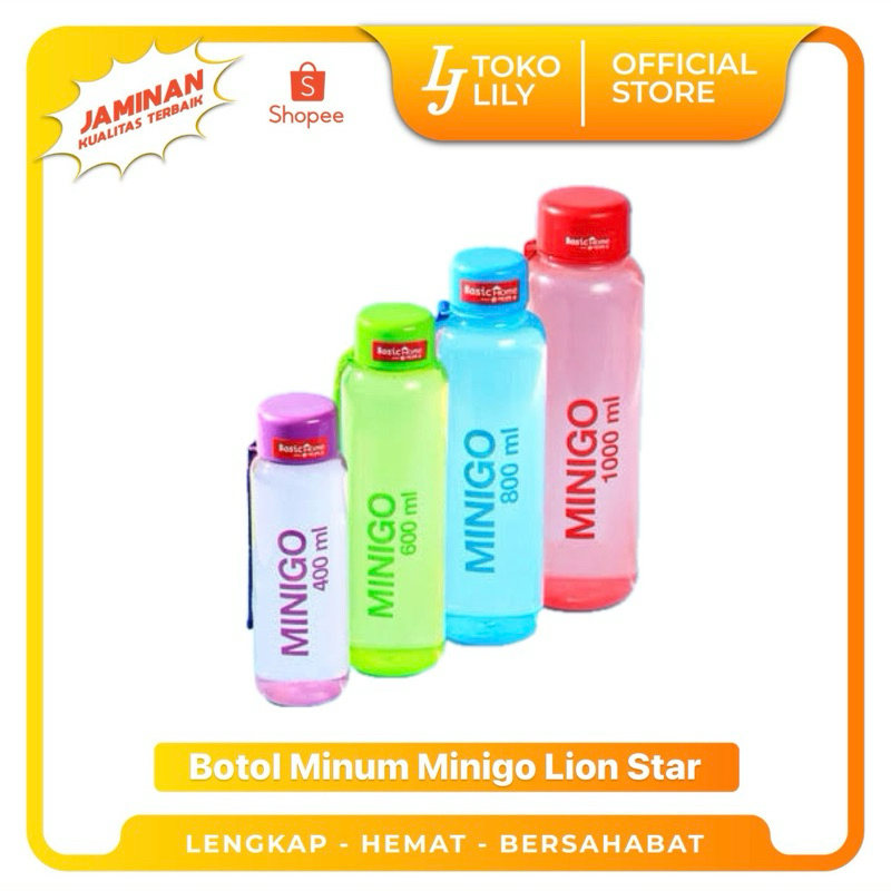 Jual Minigo Botol Air Minum Tali Basic Home by Lion Star | Shopee Indonesia