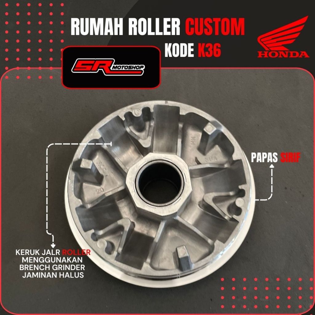 Jual PULLEY 1 SET CUSTOM BUBUT + KEROK JALUR PULI PART RACING KODE K36 ...