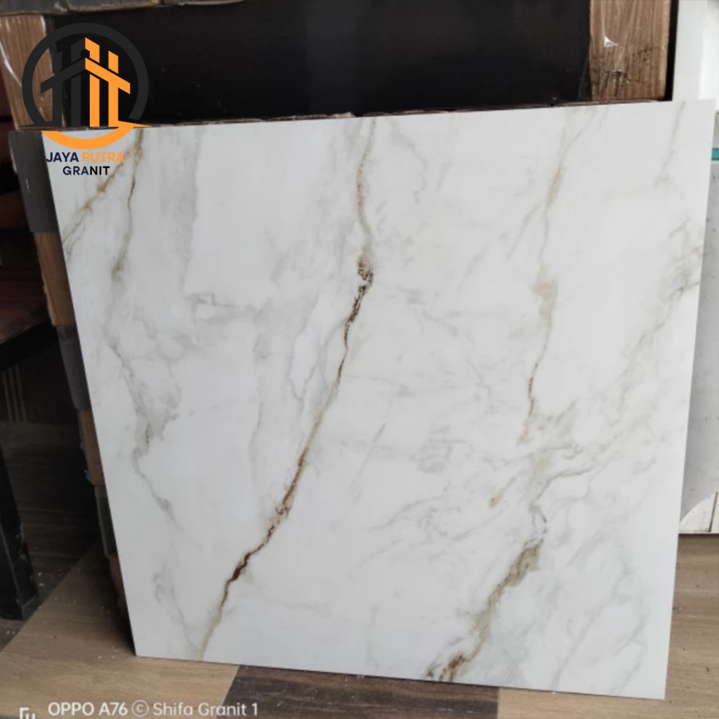 Jual Granit Lantai 60x60 Motif Putih Corak Gold / Granite Lantai ...