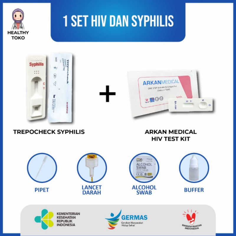 Jual 1 set HIV dan sifilis RS Klinik.. tes semua keluarga kamu agar