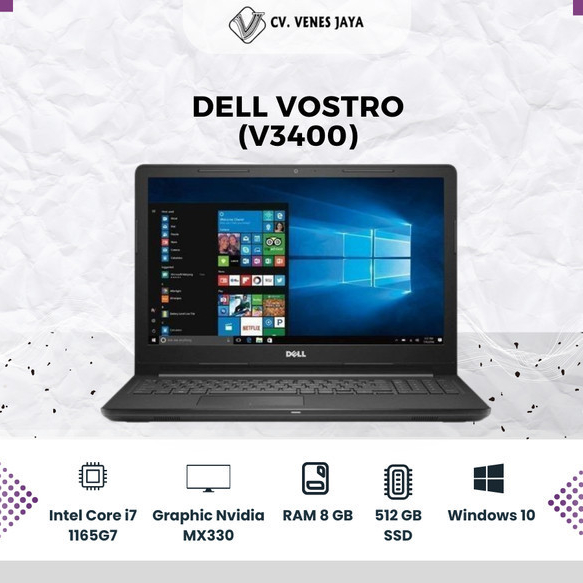 Jual DELL VOSTRO V3400 Core i7-1165G7/ NVIDIA GeForce MX330 2GB GDDR5 ...