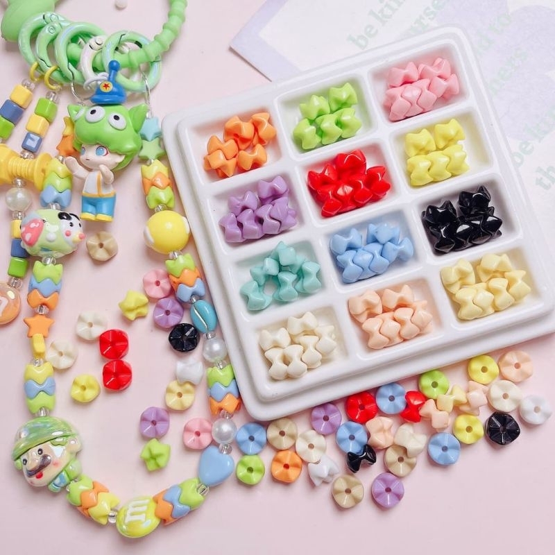 Jual DIY [D02] BEADS MANIK MOTE GERIGI -+50pcs | Shopee Indonesia