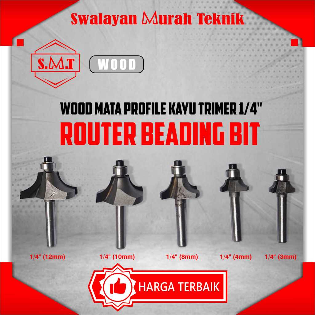 Jual WOOD Mata Profile Kayu Trimer 1/4