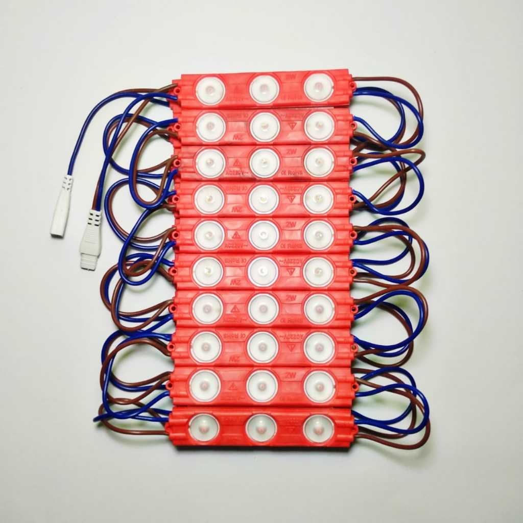 Jual LED module 3 mata 220v 2 watt warna merah | Shopee Indonesia