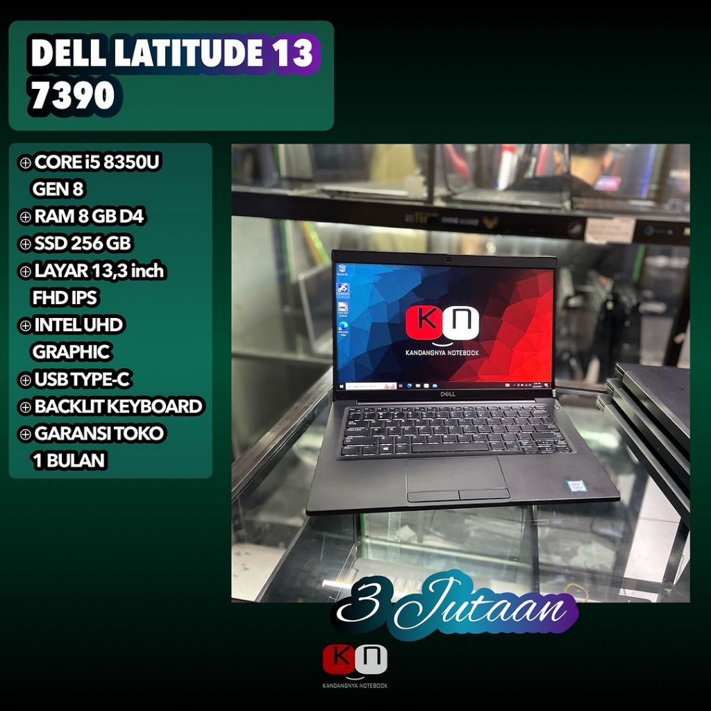 Jual Dell Latitude 13 7390 Core i5 8350U Ram 8GB Ssd 256GB 13,3inch Fhd ...