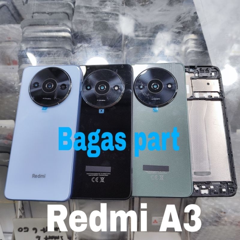 Jual Housing Casing Fullset Xiaomi Redmi A3 Backdoor Bezzel Frame Ring ...