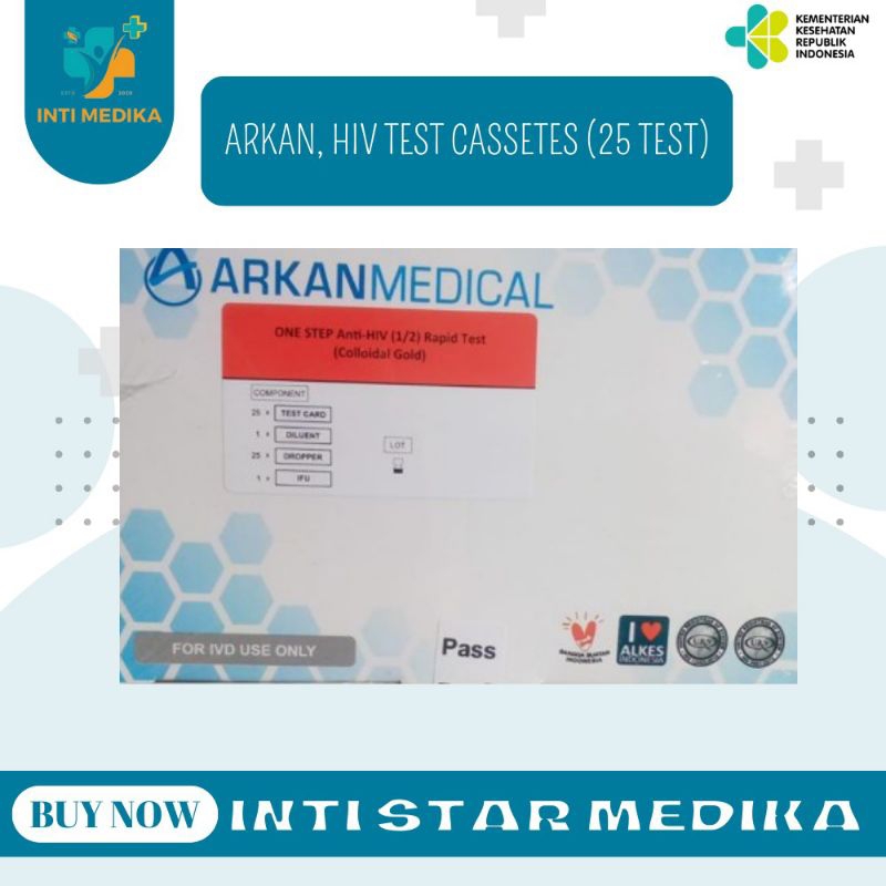 Jual HIV 1+2 ARKAN CASSETES 25PCS | Shopee Indonesia