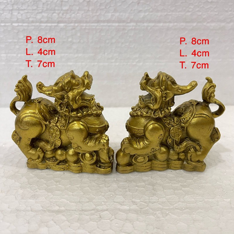 Jual patung Kuningan Pixiu piciu 貔貅 8cm | Shopee Indonesia