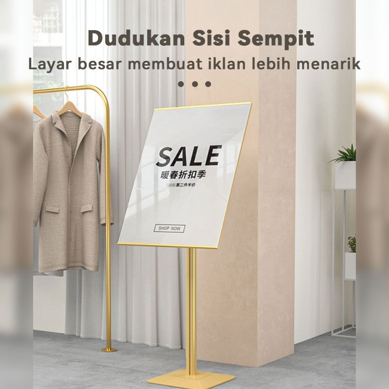 Jual Standing Sign Frame 360° A2/A3/A4 Stand Display Poster Frame ...