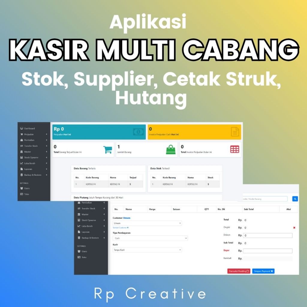 APLIKASI KASIR POS MULTI CABANG & STOK