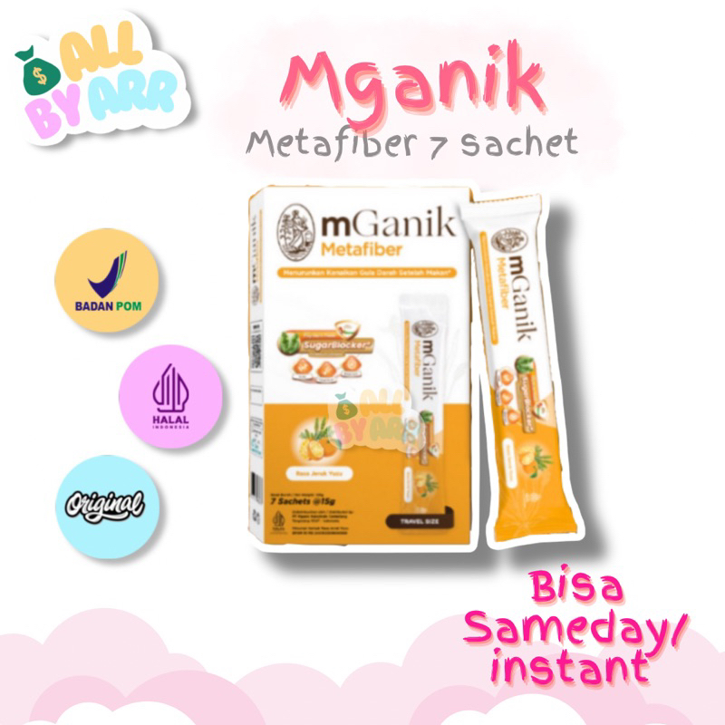 Jual mganik metafiber sachet 1 box 105gr original 100% | Shopee Indonesia