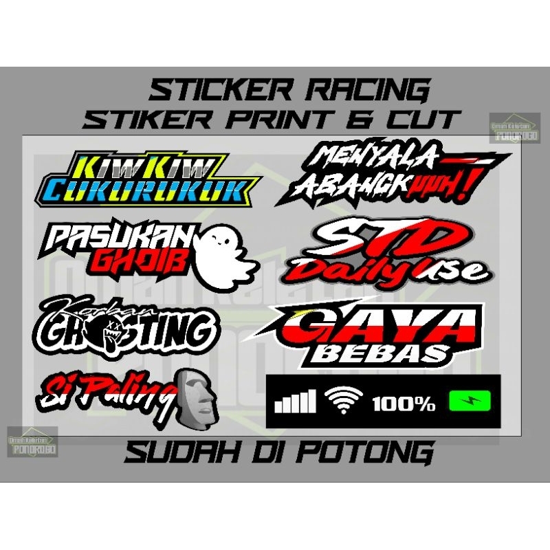 Jual Stiker Print Cut Stiker Motor Stiker Racing Sticker Motor sticker ...