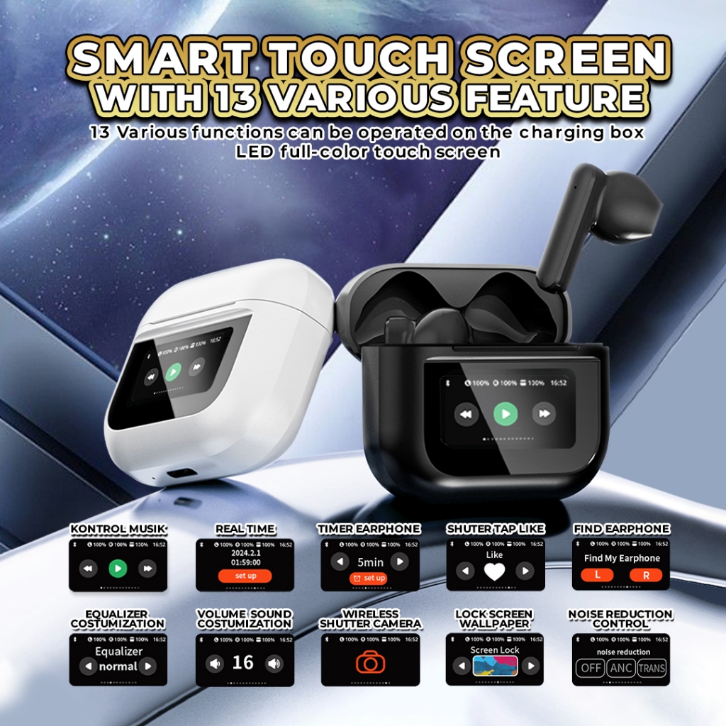 Jual {NEW LAUNCHING} COD TACAO TWS YX28 Earphone ANC/ENC True Wireless ...