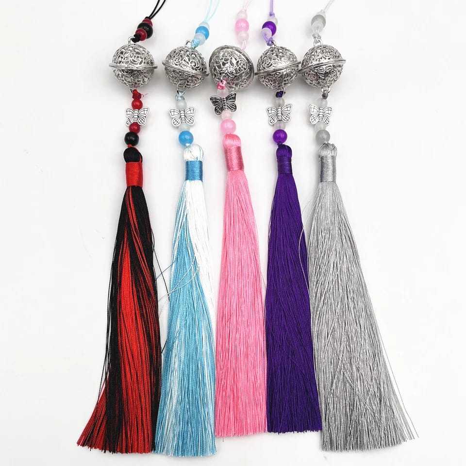 Jual Tasel Rumbai Lonceng Nikel BESAR Kupu Tassel Bahan Craft Hampers ...