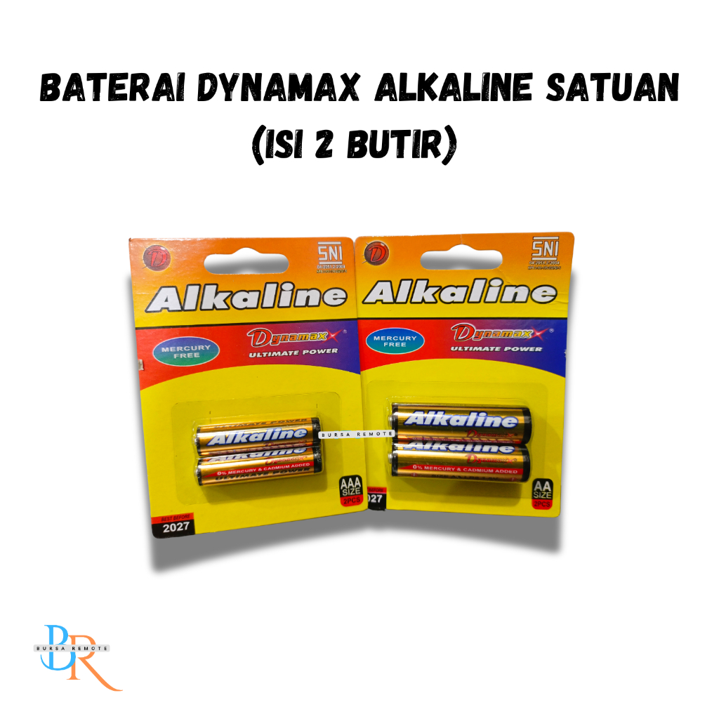 Jual BATERAI DYNAMAX ALKALINE AA & AA 1.5V SATUAN (ISI 2 BUTIR ...