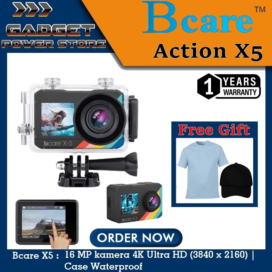 Jual BCARE X5 ACTION CAMERA CAM WIFI 16MP DUAL SCREEN ULTRA HD 4K ...