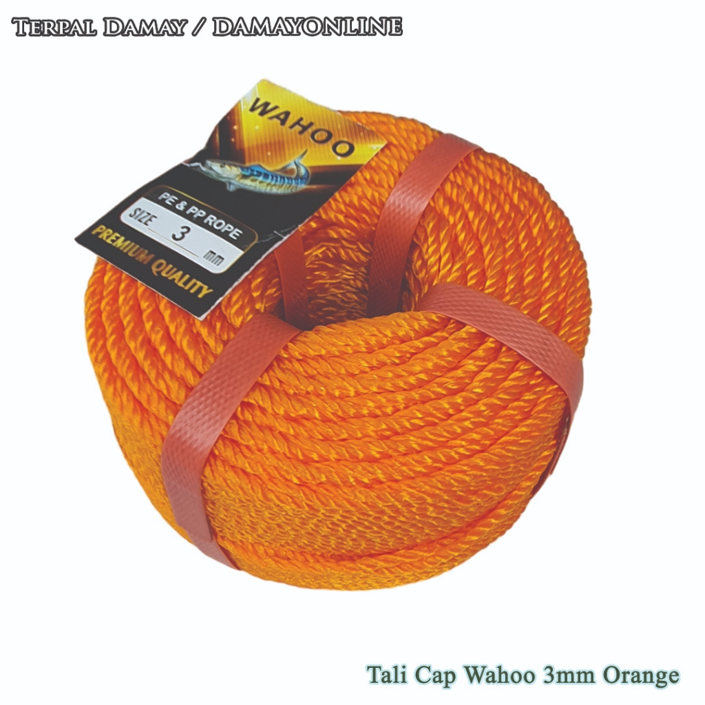 Jual Tali Tambang PE Cap Wahoo 3mm Orange / Rol ( Harga Per Rol ...