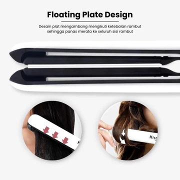 SERATIN Catok Rambut Hiron Ceramic Tourmaline Coating Inflatable Plate