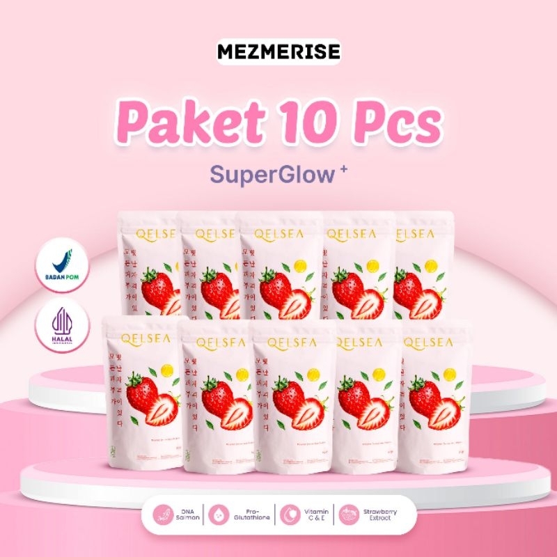 Jual [10Pcs] Paket Qelsea Super Glow Collagen Qbast Original ...