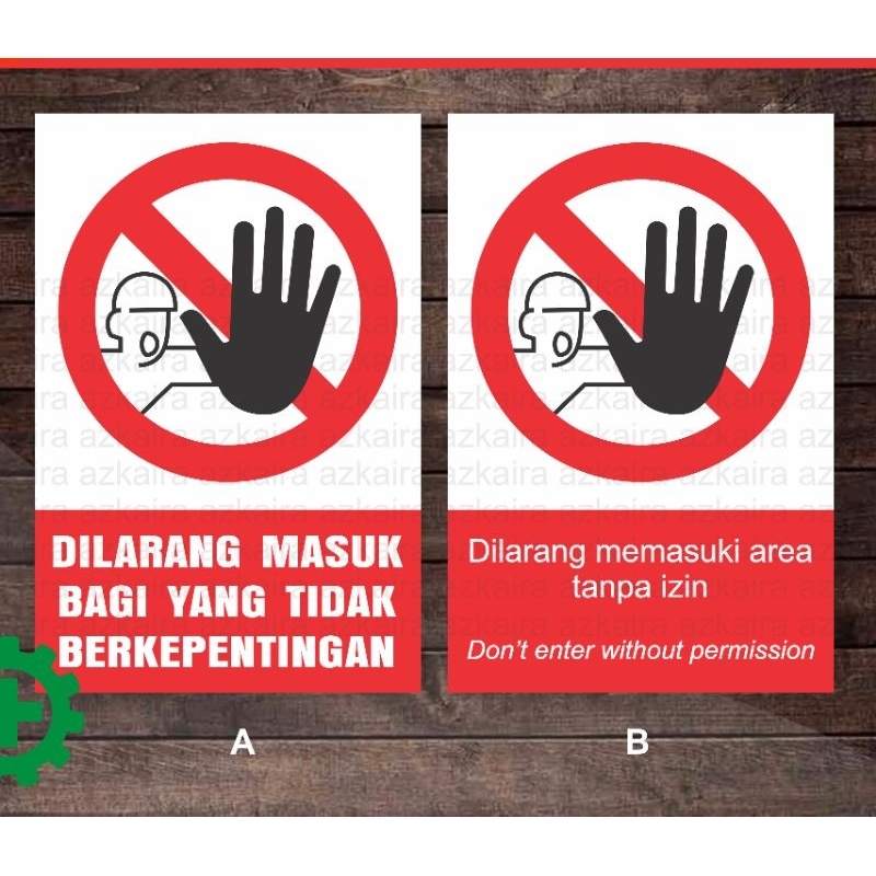 Jual Sticker Stiker Dilarang Masuk Bagi Yang Tidak Berkepentingan ...