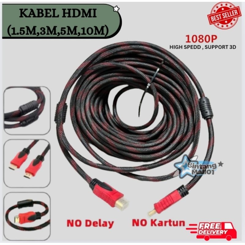 Jual KABEL HDMI TV TO HDMI/1.5M/3M/5M/10M/KABEL SET TOP[ BOX/KABEL HDMI ...