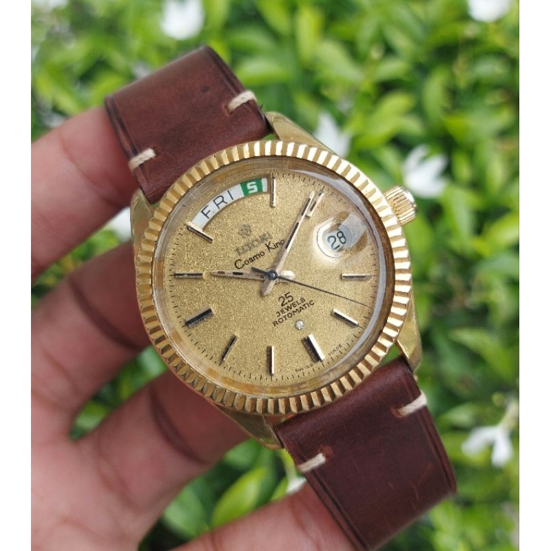 Jual Jam Titoni Cosmo King President Automatic Original Teksture Dial Rare Shopee Indonesia