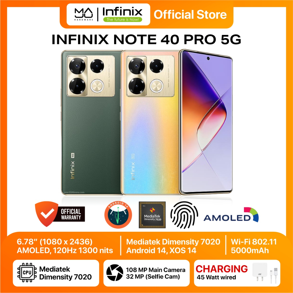 Jual Infinix Note 40 Pro 5G 8/256GB - Garansi Resmi | Shopee Indonesia