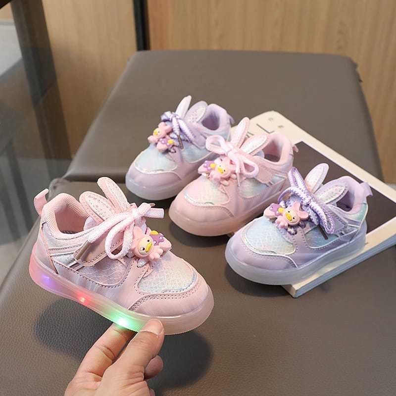 Jual 100% BESTSELLER! Sepatu Lampu LED Anak Perempuan Sneaker Anak LED ...
