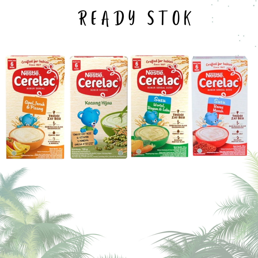 Jual Nestle Cerelac 6+ Rasa Apel Jeruk Pisang /Kacang Hijau /Wortel ...