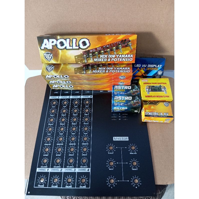 Jual paket lengkap kit mixer Yamaha 8 potensio plus panel atas 4