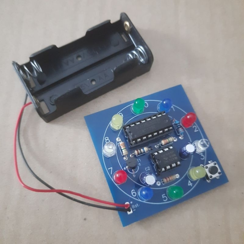 Jual Kit elektronika DIY Running LED Berputar Mainan Rolet Roulette ...