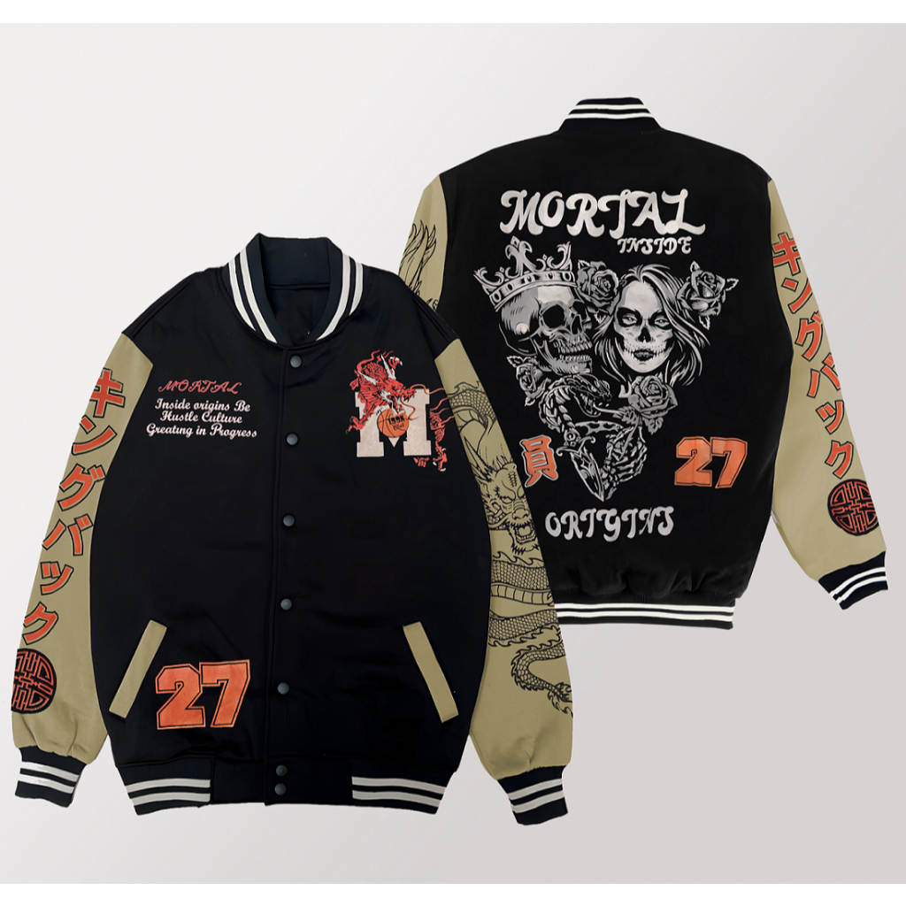 Jaket Baseball Lengan Panjang Bomber Sporty Import