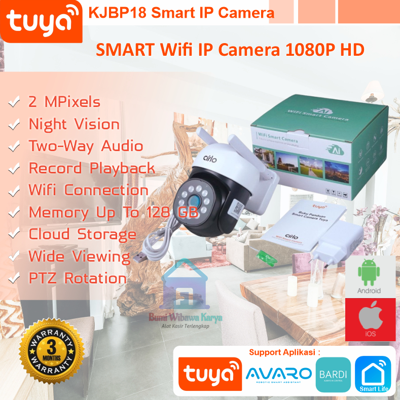 Jual TUYA CIRLO KJBP18 KJB-P18 PTZ Camera CCTV Smart IP Cam CCTV WiFi ...