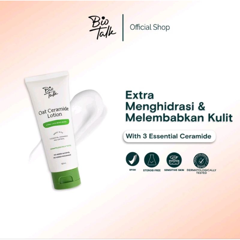 Jual Biotalk Oat Ceramide Lotion kulit sensitif super kering dan eksim