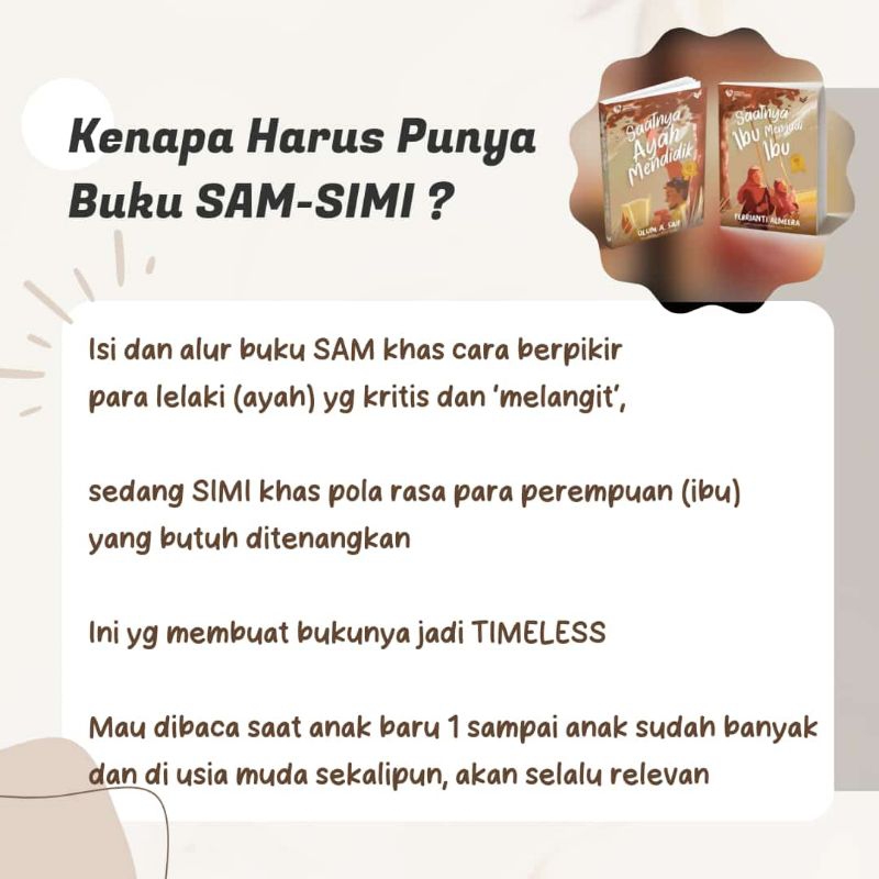 Jual Buku SAM SIMI Saatnya Ayah Mendidik & Saatnya Ibu Menjadi Ibu ...