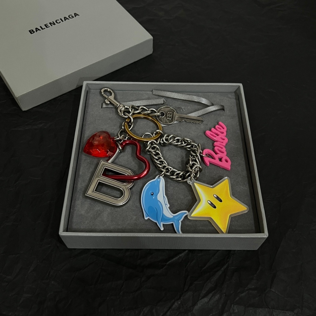 Jual New Balenciaga key ring accessories [packaged with box