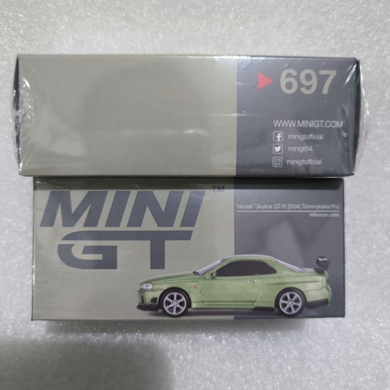 Jual MINI GT 697 NISSAN GT-R R34 TOMMYKAIRA R-z MILLENIUM JADE | Shopee ...