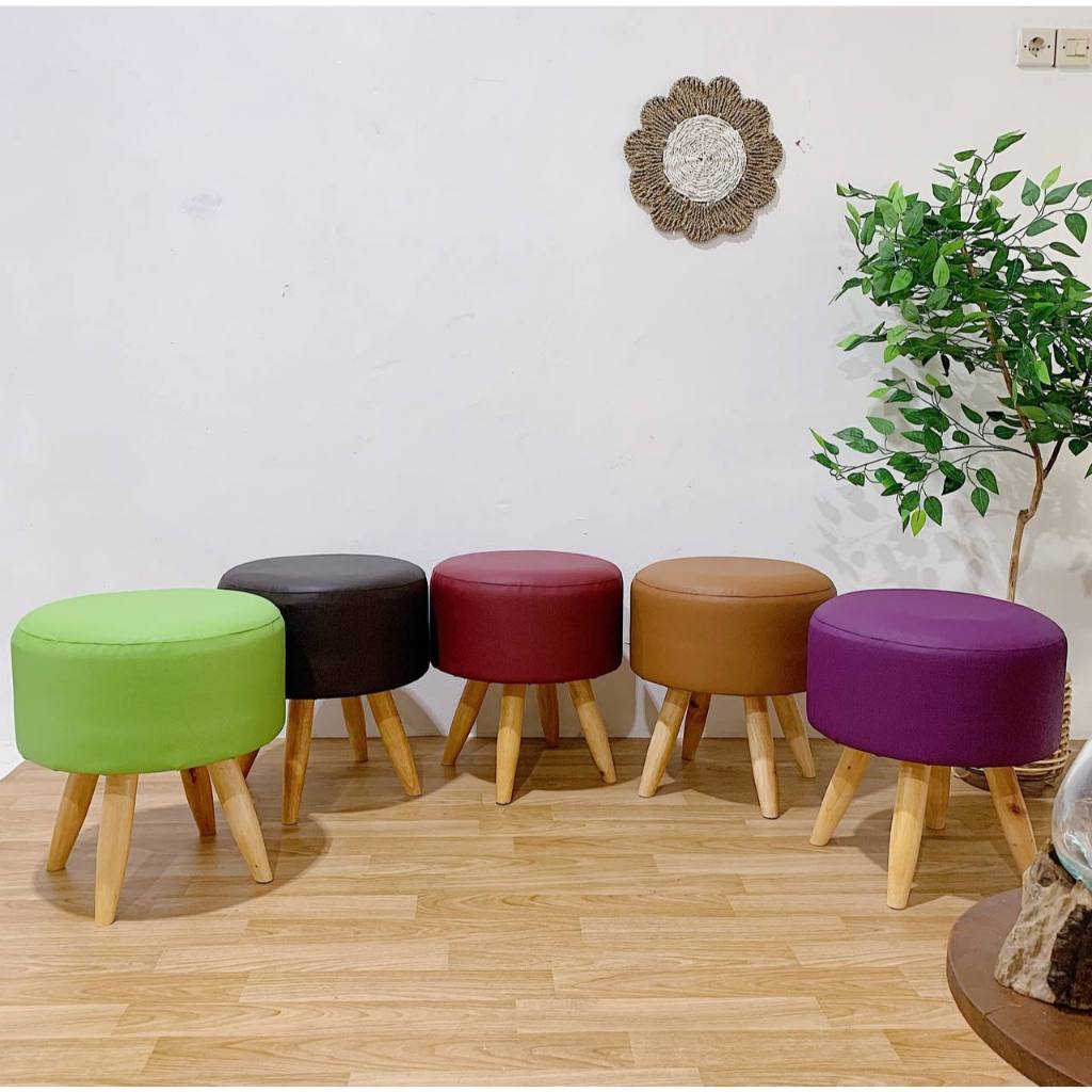 Jual Stool Bulat Oscar Kursi Sofa Bulat Minimalis Kain Oscar | Shopee ...