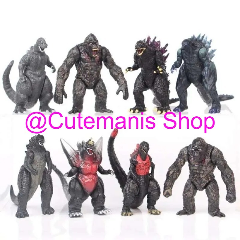 Jual Figure Godzilla VS Kong Topper Kue King Of Monster Set 8 Pcs ...