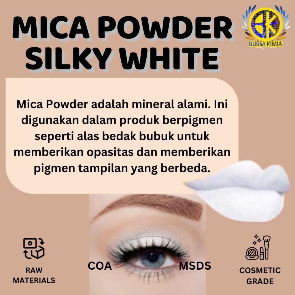 Jual Mica Powder Silky White 10gr Mika Pewarna Bubuk Kosmetik Slime ...